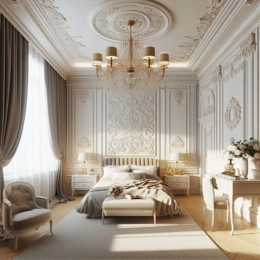 Classic bedroom gypsum board